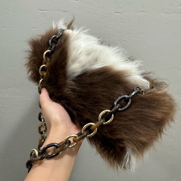 Handmade Real Natural Shearling Leather Barrel Bag/Shoulder Bag/Crossbody - Picture 6 of 13